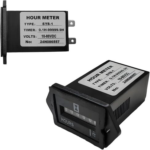 DC 10-80V Mechanical Hour Meter ، Snap in Automotive Presection Hour Meter Gauges ، Professional Praitture Powergan in Kuwait