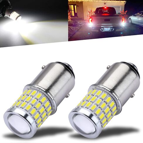 Ibrightstar 9-30V وميض وميض LED LED الأضواء العكسية 1157 2057 2357 7528 BAY15D LED مصابيح LED مع استبدال جهاز العرض للنسخ الاحتياطية الأضواء العكسية ، Xenon White in Kuwait