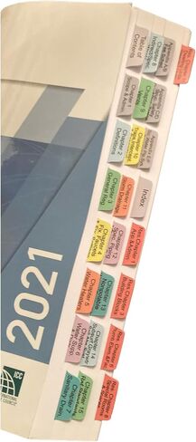Book Tabs for The International Building Code 2021. Laminated, Color-Coded, and Removable tabs for The IBC (Book not Included) in Kuwait