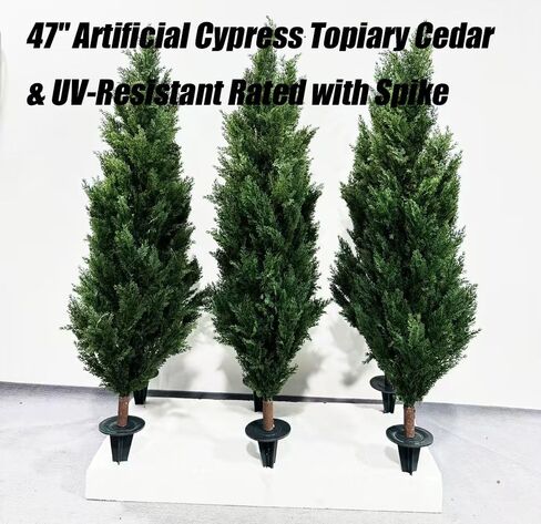 35 "Cypress Topiary Topiaries Topiaries للداخلية والخارجية المقاومة للأشعة فوق البنفسجية المصنفة مع ارتفاع. in Kuwait