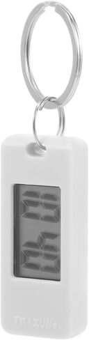 ساعة جيب Keychain ، مقطع مشاهدة سلسلة المفاتيح الرقمية على مشاهدة الساعة الصغيرة ساعة رقمية مع حلقة مفتاح (أبيض) in Kuwait