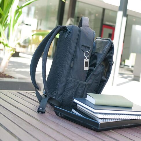 ساعة جيب Keychain ، مقطع مشاهدة سلسلة المفاتيح الرقمية على مشاهدة الساعة الصغيرة ساعة رقمية مع حلقة مفتاح (أبيض) in Kuwait