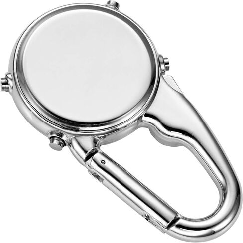 Digital Compass Clip: Black White Men's Fob Watches, Waterproof Carabiner Watch with Alarm Clock in Kuwait