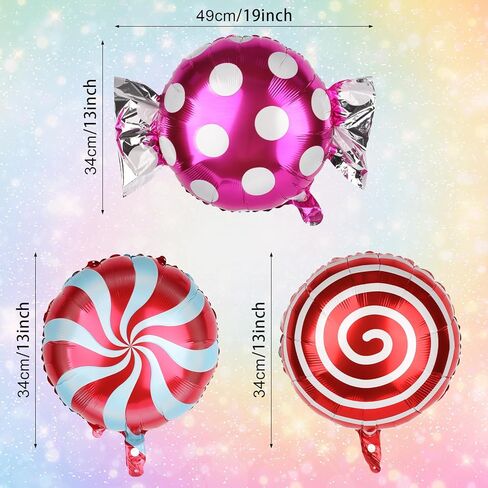 100 Pcs Happy Birthday Aluminum Foil Balloons for Birthday Party Decoration Supplies, 18 Inches Round Helium Floating Mylar Balloon (20 Patterns) in Kuwait