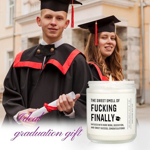 Shqiueos Funny Graduation Gifts for Her Him, Graduation Candle for Women Men Lavender Scented 7 Oz, 2025 Graduations Gifts for Masters Degree, College, High School, PhD Grad Gift for Nurse Law School in Saudi Arabia