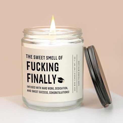 Shqiueos Funny Graduation Gifts for Her Him, Graduation Candle for Women Men Lavender Scented 7 Oz, 2025 Graduations Gifts for Masters Degree, College, High School, PhD Grad Gift for Nurse Law School in Saudi Arabia