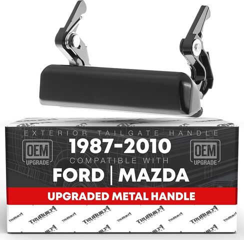 T1A Tailgate Handle Latch Assembly, Upgraded Metal - Compatible with 1993-2003 Ford Ranger; 1994-2010 Mazda B2300, B4000, 98-01 Mazda B2500, 94-08 Mazda B3000 - OEM F87Z-9943400-AAF, 79603, FO1915103 in Kuwait