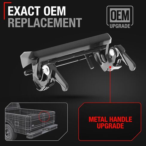 T1A Tailgate Handle Latch Assembly, Upgraded Metal - Compatible with 1993-2003 Ford Ranger; 1994-2010 Mazda B2300, B4000, 98-01 Mazda B2500, 94-08 Mazda B3000 - OEM F87Z-9943400-AAF, 79603, FO1915103 in Kuwait