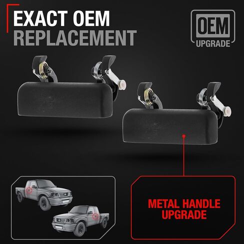 T1A Tailgate Handle Latch Assembly, Upgraded Metal - Compatible with 1993-2003 Ford Ranger; 1994-2010 Mazda B2300, B4000, 98-01 Mazda B2500, 94-08 Mazda B3000 - OEM F87Z-9943400-AAF, 79603, FO1915103 in Kuwait