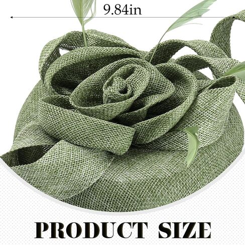 2025 Victoria Derby Fascinator - Kentucky Church Hats 1920s 50s Vintage Tea Party Hat with Hair Clip for Women in Saudi Arabia
