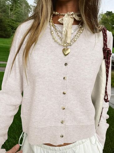 Saodimallsu Womens Button Down Cardigan Sensters خفيفة الوزن الطويل الأكمام in Kuwait