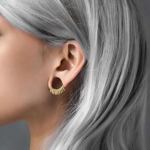10pcs Stack Nose Rings Hoop, 316L Stainless Steel Helix Piercing Jewelry, Cartilage Earrings, Tragus Daith Rook Piercing Jewelry Septum Ring 16G in Kuwait