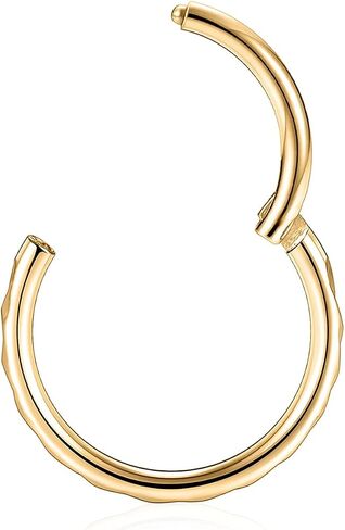 FUNLMO 316L Surgical Steel Hinged Nose Ring Septum Ring Tragus Helix Rook Conch Daith Cartilage Piercing Jewelry in Saudi Arabia