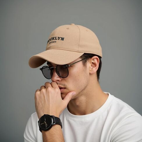 Vintage Baseball Cap, Unisex Soft Unstructured Graphic Embroidered Baseball Hat Fits Big Head in Kuwait