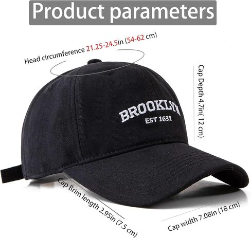 Vintage Baseball Cap, Unisex Soft Unstructured Graphic Embroidered Baseball Hat Fits Big Head in Kuwait