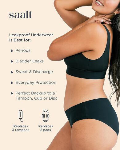 saalt Seamless Brief - Period Underwear - Regular, Heavy, & Super Absorbency - Replaces Pads & Tampons in Kuwait