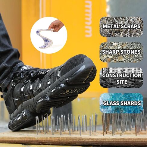 LIANGGO Steel Toe Shoes for Men Women Composite Toe Comfortable Work Safety Lightweight Indestructible Slip Resistant Walking Sneaker Zapatos De Trabajo para Hombres Mujer in Saudi Arabia
