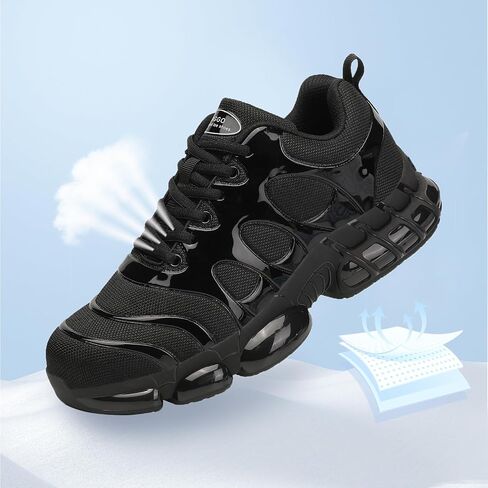 LIANGGO Steel Toe Shoes for Men Women Composite Toe Comfortable Work Safety Lightweight Indestructible Slip Resistant Walking Sneaker Zapatos De Trabajo para Hombres Mujer in Saudi Arabia