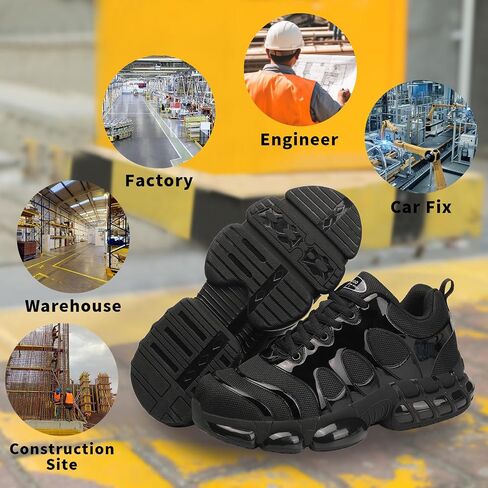 LIANGGO Steel Toe Shoes for Men Women Composite Toe Comfortable Work Safety Lightweight Indestructible Slip Resistant Walking Sneaker Zapatos De Trabajo para Hombres Mujer in Saudi Arabia