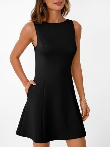 Lillusory Women's A-line Boat Neck Dress Mini Dress Summer 2025 Out Out Party Club Vacation Oclessed Tank Dresses in Kuwait