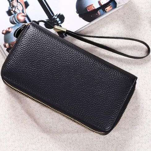 SENDEFN Leather Women Wallet RFID Blocking Zipper Around Phone Holder Clutch Wristlet Large Capacity in Saudi Arabia