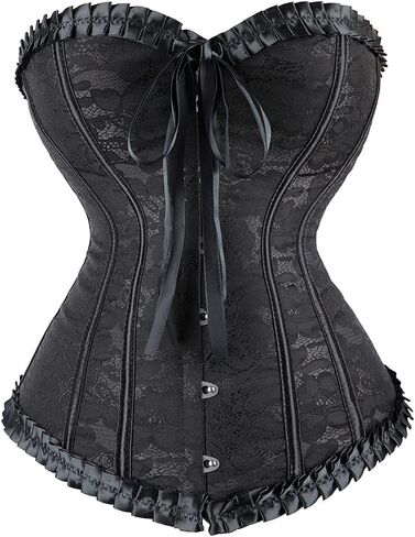 GREBRAFAN Steampunk Corset Skirt Renaissance BONDED BOUSTIORS for Women in Kuwait