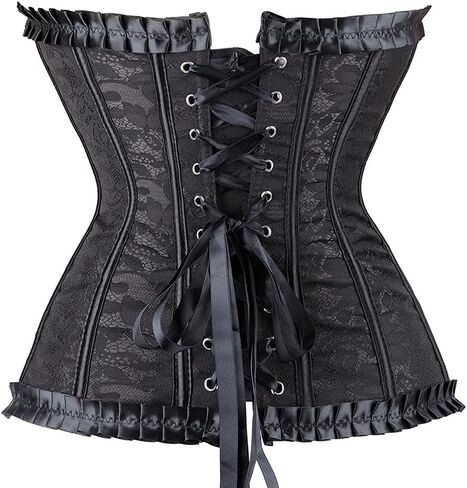 GREBRAFAN Steampunk Corset Skirt Renaissance BONDED BOUSTIORS for Women in Kuwait