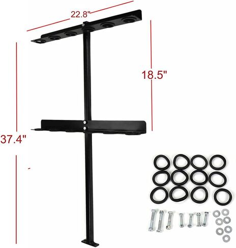 Hand Tool Rack for Truck Trailer, 6 Holes Hand Tool Rack for Open Style Trailers, Landscape Hand Tool with Rubber Grommets and Mounting Hardware, Black Powder Coated … in Saudi Arabia