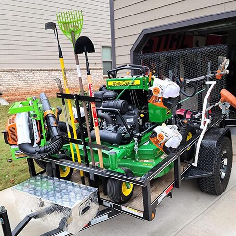 Hand Tool Rack for Truck Trailer, 6 Holes Hand Tool Rack for Open Style Trailers, Landscape Hand Tool with Rubber Grommets and Mounting Hardware, Black Powder Coated … in Saudi Arabia
