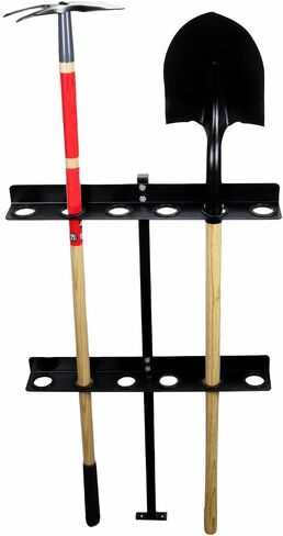 Hand Tool Rack for Truck Trailer, 6 Holes Hand Tool Rack for Open Style Trailers, Landscape Hand Tool with Rubber Grommets and Mounting Hardware, Black Powder Coated … in Saudi Arabia