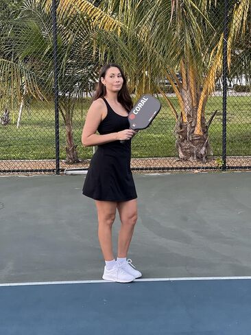 Womens Pickleball Dress with Built-in Sports Bra and Seperate Shorts with Pockets - Athletic Tennis Dress in Saudi Arabia