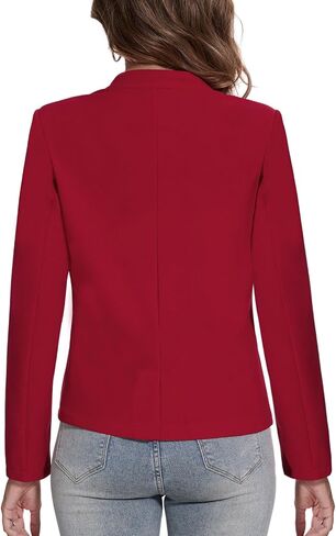 Blazers for Women Long Sleeve Notch Collar Blazer Button Front Casual Work Office Suit Jackets with Pockets in Saudi Arabia