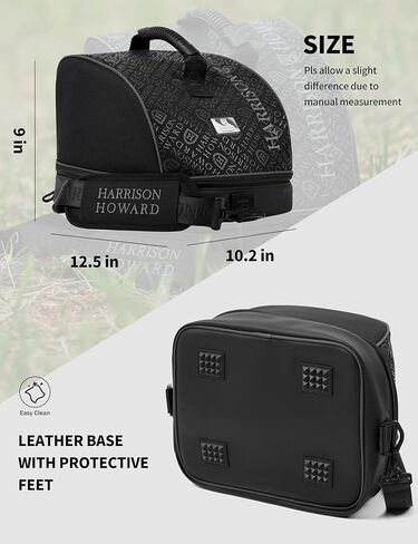 Harrison Howard Premium Helled Storage Case Sturdy 600D Fabric Fervior Helmet Bag Gear for Horse Riders Black in Kuwait