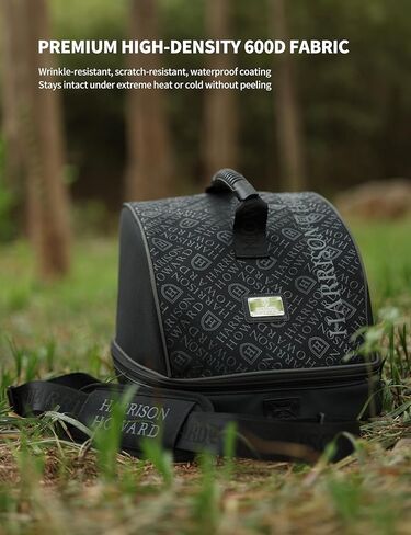 Harrison Howard Premium Helled Storage Case Sturdy 600D Fabric Fervior Helmet Bag Gear for Horse Riders Black in Kuwait