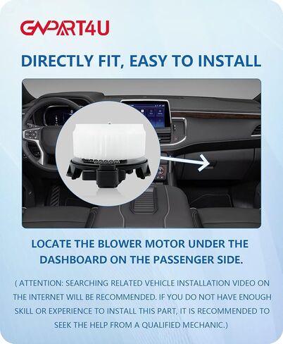 GVPART4U Blower Motor 22741027 Front 2007 2008 2009 2010 2011 2012 2013 2014 Chevy Tahoe Silverado Avalanche Suburban, for GMC Yukon Sierra, Cadillac Escalade 700164 Without Automatic Climate Control in Saudi Arabia