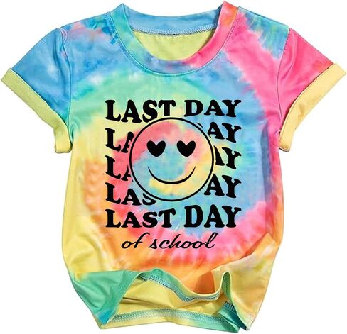 Happy Last Day of School Shirt Toddler Last Day of School Tshirt Kids Graduation Gift Top 5-12 Years in Saudi Arabia