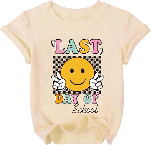 Happy Last Day of School Shirt Toddler Last Day of School Tshirt Kids Graduation Gift Top 5-12 Years in Saudi Arabia