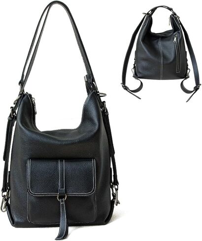 Genuine Leather Backpack Purse for Women Large Capacity, Anti-Theft Travel Backpack Leather Convertible Shoulder Bag with 2 Adjustable Straps in Kuwait