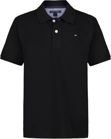 Tommy Hilfiger Boys' Short Sleeve Pique Ivy Polo Shirt, Button Closure, Soft & Comfortable in Saudi Arabia