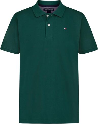 Tommy Hilfiger Boys' Short Sleeve Pique Ivy Polo Shirt, Button Closure, Soft & Comfortable in Saudi Arabia