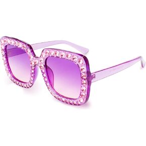 Bling Bedazzled Elton Sunglasses Womens Mens, 70s Disco Rhinestone Glasses Sparkly Glitter Diamond Festival Shades