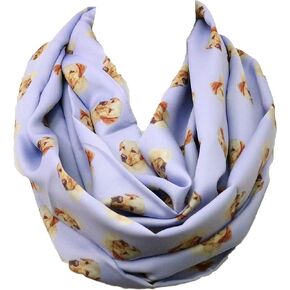 Labrador Retriever dog infinity scarf gifts for her Blue loop scarf circle scarf by DiCapanni in Kuwait
