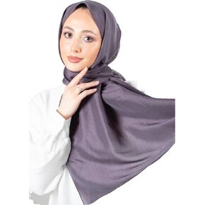Luxury Anthracite Grey Rectangle Hijab Head&Neck Scarf with Gift Box Premium Chiffon for Women Fashion Soft Long Wrap Scarves Headwrap Scarves Lightweight Shawl Head Breathable