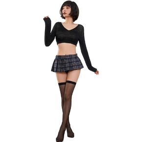 SINMIUANIME Sexy Lingerie Pleated Short Skirt JK Student Uniform Sexy Sweater Cosplay Lingerie Set