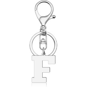 Alphabet Initial Letter A-Z Keychain Single Letter Key Chain Letter Key Chains Women Men for Car Keys (Letter E)