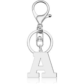 Alphabet Initial Letter A-Z Keychain Single Letter Key Chain Letter Key Chains Women Men for Car Keys (Letter E)