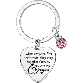 Nzztont سلاسل المفاتيح هدية لعيد الحب زوجين هدية لصديقها صديقة أحبك المفاتيح البطريق هدايا للنساء الرجال صديقة الهدايا من صديقها in Kuwait