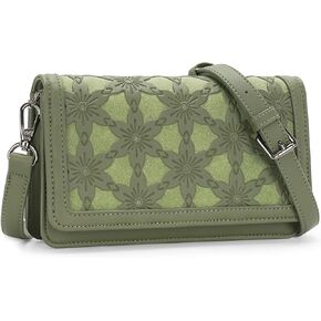 MEITRUE Crossbody Bags for Women Designer Phone Purse Small Shoulder Handbags RFID Wallet with Card Pocket-Snowflake Style