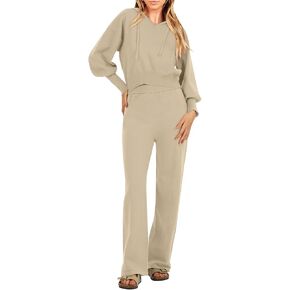 مجموعات سترة نسائية من قطعتين من DEEP SELF، كنزة صوفية وأكمام طويلة، وسراويل واسعة الساق، أطقم بدلات رياضية متماسكة in Kuwait