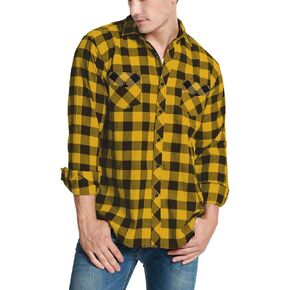 JEETOO Mens Buffalo Plaid Shirts Long Sleeve Flannel Shirt for Men Lumberjack Shirt
